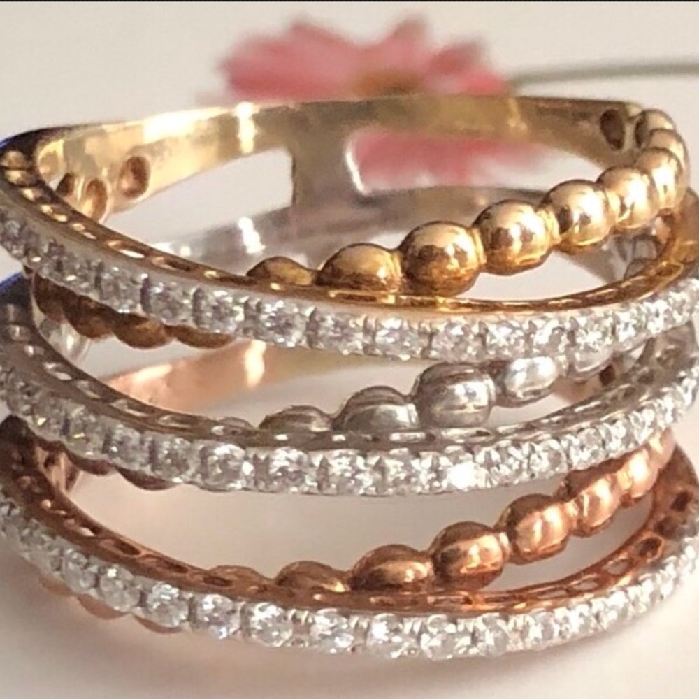 Sidney Thomas for Kay 14K Cross Over Diamond Ring - Picture 8 of 8